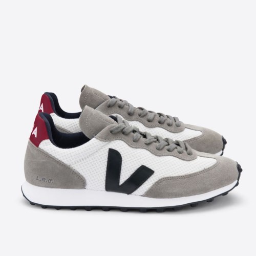 Veja Rio Branco Hexamesh Gravel Womens Trainers White/Grey UK 76975